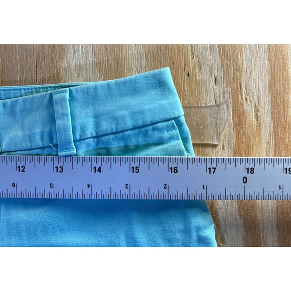 Talbots Teal Cropped Pants Size 6 Mid Rise Chino Style - Picture 5 of 6